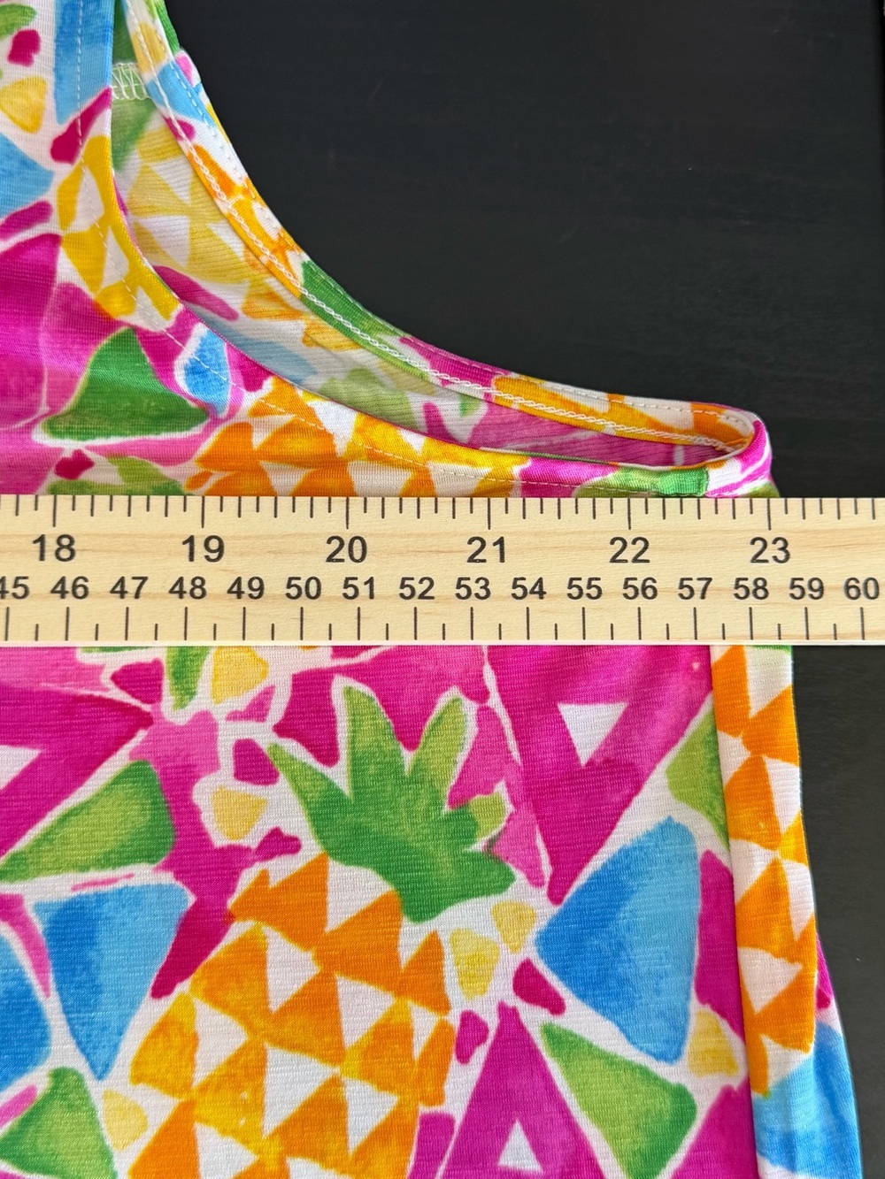 Dear Scarlett Sleeveless Tropical Pineapple Print Mini Dress XL - Picture 5 of 6